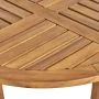 Carina Teak Brown Round Wood Outdoor Patio Accent Table - Image 5