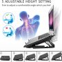ICE COOREL Laptop Cooling Pad with 6 Cooling Fans for 14-17 Inch, Gaming Laptop Cooler Stand with 6 Height Adjustable, Notebook Pad with Two USB Port [2022 Version] - Image 4