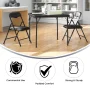 BizChair Kids Black 3 Piece Folding Table and Chair Set - Image 5