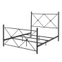 Weston Home Harrisburg Black Metal Queen Bed with Double x Headboard Design - Image 2