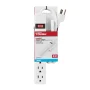 Hyper Tough 6-Outlet Indoor Power Strip with 2.5 ft Extension Cord, ETL Certified, White - Image 2