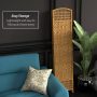 5.5 ft. Light Beige 4-Panel Room Divider - White - Image 4