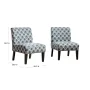 Kassi Navy and Blue Geometric-Patterned Fabric Accent Chairs (Set of 2) - Image 3