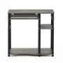 Furinno ABBOTT Wood Computer Desk with Bookshelf in French Oak Gray/Black - Image 5