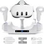 Prociv Charging Dock for Oculus/Meta Quest 3,Charging Stand for Meta Quest 3 Controller and Headset with 2 Rechergeable Batteries,Battery Cover|Wall Mount Charging Dock Station for Quest 3,Dual-Use - Image 1