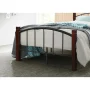 Complete Twin Metal Bed with Headboard, Footboard and Mahogany Wood Posts - Image 4