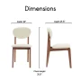 Elle Decor Coralie Dining Chair Set of 2 Buttercream - Image 2
