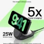Belkin - 3-in-1 Foldable Magnetic Charging Stand, 25W Qi2, MagSafe compatible, charge iPhone, compact travel-friendly design - Black - Image 4
