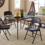 Mainstays All-Steel Metal Folding Chair, Black (Set of 4) - Image 4