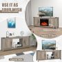 Electric Fireplace TV Stand with Storage Cabinets for TVs up to 70 Inch (not included the fireplace) - Image 5