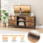 GIKPAL 4 Drawer Dresser TV Stand, Dressers for Bedroom Up to 50" TV Stand Chest of Drawers, Brown - Image 4