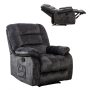 Ebello 36'' Massage Recliner Chair with Heat and Vibration – Soft Fabric Manual Reclining Chair for Living Room and Bedroom – Dark Gray - Image 2