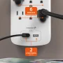 Fosmon 6 Outlet Surge Protector 1200J (2 Pack) with 3.1A Dual USB Ports Charger, Multi Plug Outlet Extender 1875 Watt, 3-Prong Grounded Wall Tap Splitter Adapter - Image 3