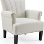 YOLENY Living Room Accent Chair with Armrests, Modern Accent Chair, Living Room Chairs, Armchairs for Living Room, Office, Beige - Image 5