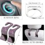Tallew 20 Pieces Car Accessories Set for Women, Bling Car Phone Holder Mount, Dual USB Car Charger, Car Coasters, Glasses Holders (Purple) - Image 4