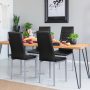 4 Pieces PVC Elegant Design Leather Dining Chairs with Solid Metal Legs - Image 1