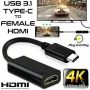 USB-C Type C To 4K HDMI Converter Adapter Cable For Chromebook Laptop Game #266 - Image 1