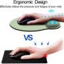 DOOKE Ergonomic Mouse Pad with Wrist Support, Cute Wrist Pad with Non-Slip Rubber Base for Computer, Laptop, Home Office Gaming, Working, Easy Typing & Pain Relief,Sage Green - Image 2