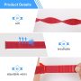 Kids Wristband Compatible with Apple AirTag, Protective Case for Air Tag GPS Tracker Holder with Nylon Bracelet, Adjustable Anti Lost Watch Band for Toddler Child Elder(Red) - Image 3