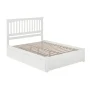 Mission White Solid Wood Frame King Platform Bed with Footboard and Storage Drawers - Image 2