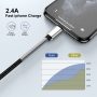 Cabepow 15 FT Extra Long iPhone Charger Cord,[Apple MFi Certified] Long Apple Lightning Cable 5M,2.4A Nylon Braided iPhone Fast Charging Cord for iPhone 14/14pro/13/12/11/11Pro/X/XS/XR/XS Max/8/7 - Image 3