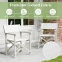Folding Director Chair with Acacia Wood Frame and Machine Washable Oxford Fabric - Image 5