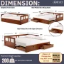 Melody Chestnut Twin to King Bed with Under Bed Storage - Image 4