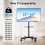 PERLESMITH 23"- 60" Mobile TV Stands with Mount on Wheels, Holds up to 88 lbs, PSTVMC10 - Image 2