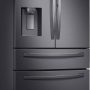 Samsung - 36 in. Wide 22.4 cu. ft. 4-Door French Door Counter Depth Smart Refrigerator with Food Showcase - Black Stainless Steel - Image 2