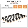 Maenizi 4 inch Twin Box Spring Heavy Duty Metal Mattress Foundation Bed Base with Fabric Cover, Easy Assembly - twin - Image 6