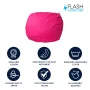 Flash Furniture Dillon Small Solid Hot Pink Refillable Bean Bag Chair for Kids and Teens - Image 2