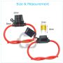 3 Pack 12 Gauge 20A ATC Mini Blade Holder Copper Wire Add Circuit Fuse Tap - Image 4
