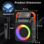 Kivdit Karaoke Machine for Kids and Adults,Portable Home Karaoke System with 2 Wireless Microphones,Bluetooth Speaker Singing Machine with RGB Lights for Party - Image 5