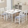 Wooden Dining Chair Set of 2 with Rubber Wood Frame and Padded Cushion - Image 2