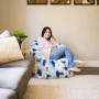 Big Joe Joey Bean Bag Chair for Kids/Teens, 2.5 ft Plushie Lounge Chair, Soft & Lightweight, Indigo Tie Dye - Image 6