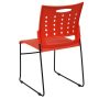 Plastic Stackable Chair in Orange - Image 4