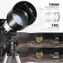 Juyafio Telescope, 70mm Aperture Telescopes for Astronomy, 16X-120X Magnification Telescopes for Kids,Adults, Portable Refractor Telescope with Adapter and Tripod - Image 5