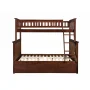 Columbia Bunk Bed Twin over Full with Twin Size Urban Trundle Bed in Walnut - Image 3