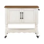 The Pioneer Woman Two-Tone Kitchen Cart Made With Solid Wood Frame, White - Image 4