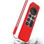 Compatible with Apple TV 4K Siri Remote Case 2021, Silky-Soft Anti-Slip Protective Silicone Cover for Siri Remote Control 2nd Generation [Lanyard Included], Red - Image 5