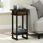 Furinno Turn-N-Tube Tall End Table with Bin, Espresso/Brown - Image 4