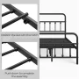 Alden Design King Size Metal Platform Bed Frame with High Headboard and Footboard, Adult, Black - Image 5