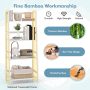 47.5 Inch 4-Tier Multifunctional Bamboo Bookcase Storage Stand - Image 6