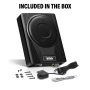 BOSS Audio Systems BASS8 8 inch Powered Under Seat Car Subwoofer – 800 Watts Max, Single 4 Ohm Voice Coil, Built-in Amp, Remote Subwoofer Control, Sold Individually - Image 6