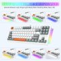 Mechanical Gaming Keyboard, E-YOOSO Wired Mechanical Keyboard with Red Switches, 87 Keys Gaming Keyboard with Solid Color Backlit & RGB LED Sidelight for Windows Mac PC Gaming - Image 4