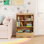 34.5" Kids Bookshelf with 5 Bins for Playroom and Living Room - Image 1