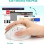 Ergonomic Vertical Mouse, 2.4G Wireless Vertical Mouse Optical Mice, 800 / 1200 / 1600 DPI, Reduce Wrist Strain, for Small Hands - Image 5
