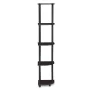 Furinno Turn-N-Tube Wood 5 Tier Corner Display Rack in Dark Walnut - Image 5
