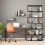 6 Tier S-Shaped Bookshelf Storage Display Bookcase Decor Z-Shelf - White - Image 5