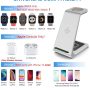 JoyGeek Wireless Charging Station, Wireless iPhone Charger, 3 in 1 Charging Station for Apple iPhone 13 Pro Max/13 Pro/13/12 Pro Max/12 Pro/12/11 Pro Max/11 Pro/11/SE/X/XR/XS/8, iWatch7/6/SE/3,AirPods - Image 3